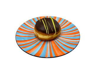 Çikolatalı Kaplı Muzlu Donut görseli