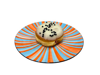 Vanilya Kaplı Frambuazlı Donut görseli