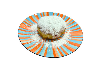 Pudra Şekerli Frambuazlı Donut görseli