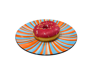 Çilekli Halka Donut görseli