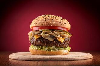 Garlic Mushroom Cheeseburger görseli