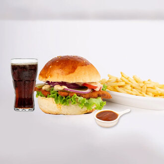 Schnitzel Burger Menü görseli