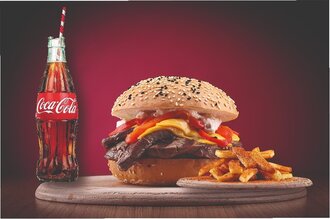 Cheese & Bacon Burger Menü görseli