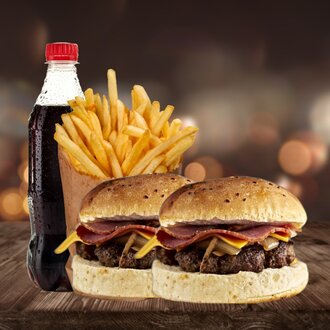 2'li Neones Burger (180 gr.) Menü görseli