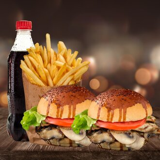 2'li Mantarlı Tavuk Burger Menü görseli