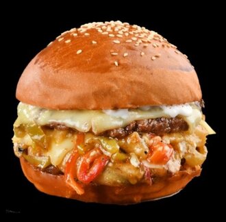 Köz Patlıcanlı Burger görseli