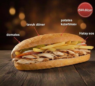 Yarım Ekmek Arası Tavuk Döner görseli