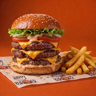 Triple Happy Cheeseburger görseli