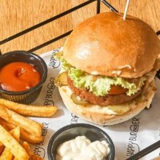 Happy Vegan Protein Burger görseli