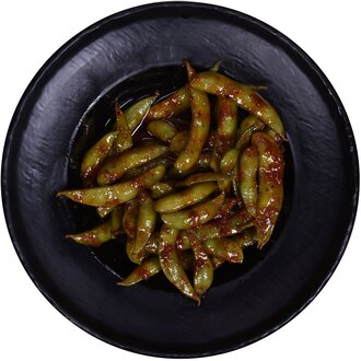 Acı Soslu Sarımsaklı Edamame / Boiled Soy Bean görseli