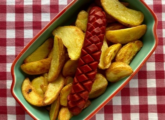 Frankfurter Sosis & Elma Dilim Patates (300 gr.) görseli