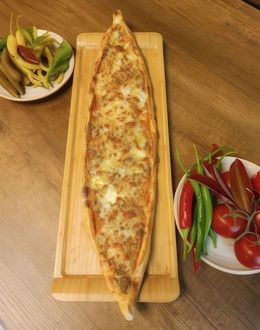 Patatesli Kıymalı Kaşarlı Pide (Açık) görseli