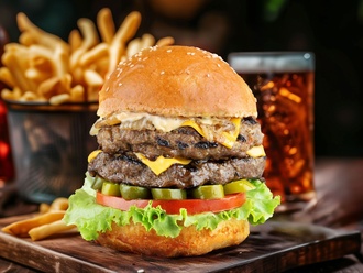 Double Hot Burger Menü görseli