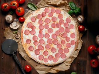 Sosis Sever Pizza (Büyük) görseli