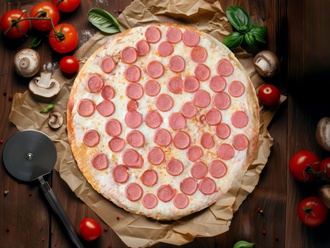 Sosis Sever Pizza (Büyük) görseli