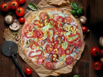 Vejetaryen Pizza (Büyük) görseli