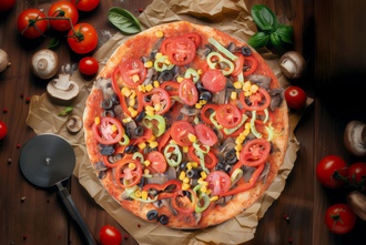 Vegan Pizza (Orta) görseli