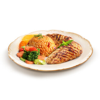 Bulgur Pilav Üstü Mangalda Duble Tavuk görseli