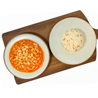 Tereyağlı İspir Kuru Fasulye & Pirinç Pilavı (350 Gr.) görseli