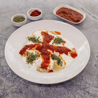 Vejetaryen Patates & Mantarlı Mantı görseli