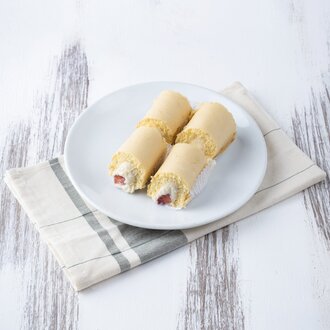 Mini Çilekli Rulo Pasta (1 kg.) görseli