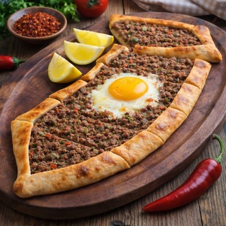 Kıymalı Yumurtalı Pide görseli
