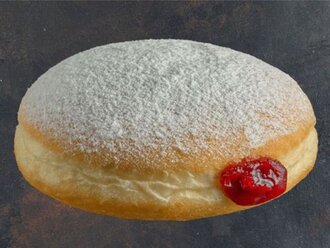 Pudra Çilekli Donut görseli