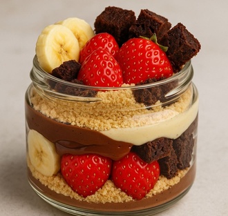 Brownieli Çilekli Nutellalı Mag görseli