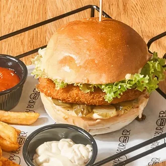 Happy Vegan Schnitzel Burger görseli