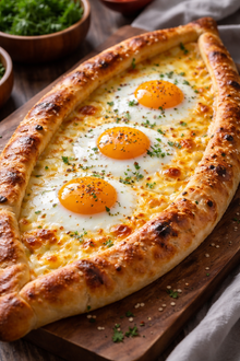 Kaşarlı Yumurtalı Açık Pide görseli