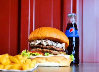 Double Mushroom Burger Menü görseli