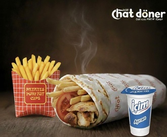 Tavuk Döner Dürüm & Patates Kızartması & Ayran Menü görseli