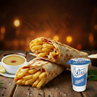 Patso Dürüm & Mercimek Çorbası ve Ayran (200 ml) görseli