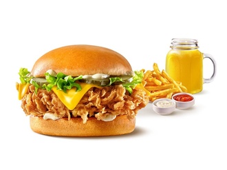 Cheese Chicken Burger Menü görseli