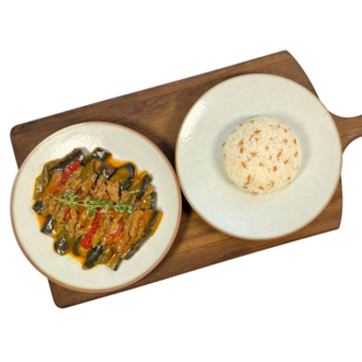 Etli Patlıcan Güveç & Pirinç Pilavı (400 Gr.) görseli