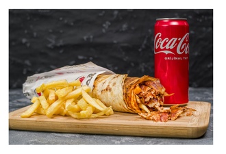 Tavuk Döner Dürüm (150 Gr.) Cips + Kutu İçecek Menü görseli