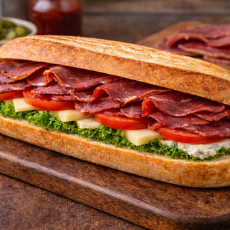 Pastırmalı Eski Kaşarlı Sandviç görseli