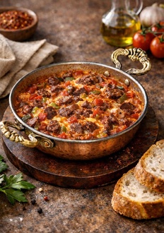 Tereyağlı Kavurmalı Menemen görseli
