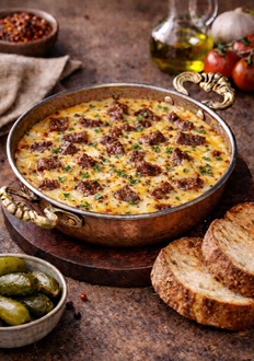 Sahanda Tereyağlı Kavurmalı Yumurta görseli