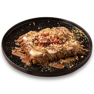 Sütlü Çikolatalı Muzlu & Çilekli Jumbo Waffle görseli
