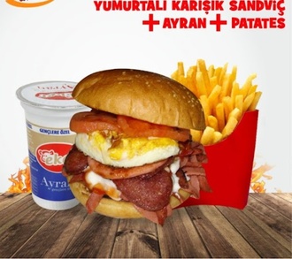Yumurtalı Büyük Sandviç & Patates Menü görseli