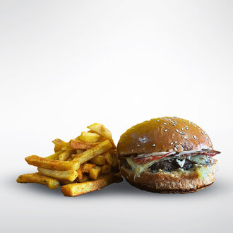 Pastırmalı Patlıcanlı Burger görseli