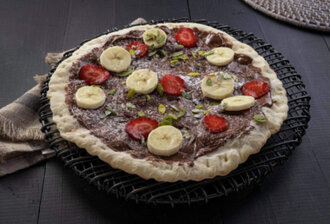 Muzlu Nutellalı Çilekli Pide görseli