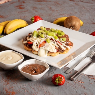 Meyveli Waffle görseli