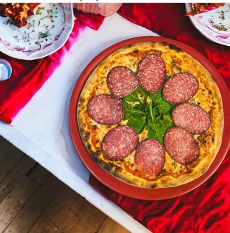 Karabiberli İtalyan Salamlı Pizza (Büyük) görseli