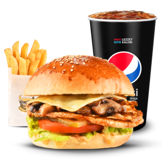 Mushroom Tavuk Burger Menü görseli