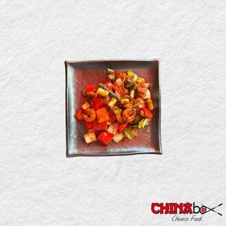 Kung Pao Soslu Karides görseli