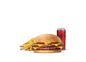 Mega Double Cheeseburger Menü görseli