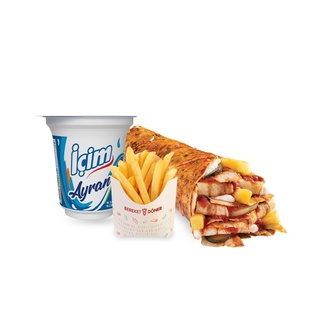 Tavuk Döner Dürüm Menü (L) görseli