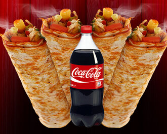 4'Lü Hatay Soslu Tavuk Döner Dürüm Menü görseli